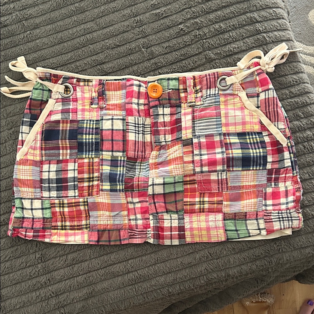 American Eagle Outfitters Floral Skirt in Cream and Red